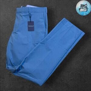 NWT Peter Millar Crown Crafted Surge Performance Golf Pants Brook Blue 35x32